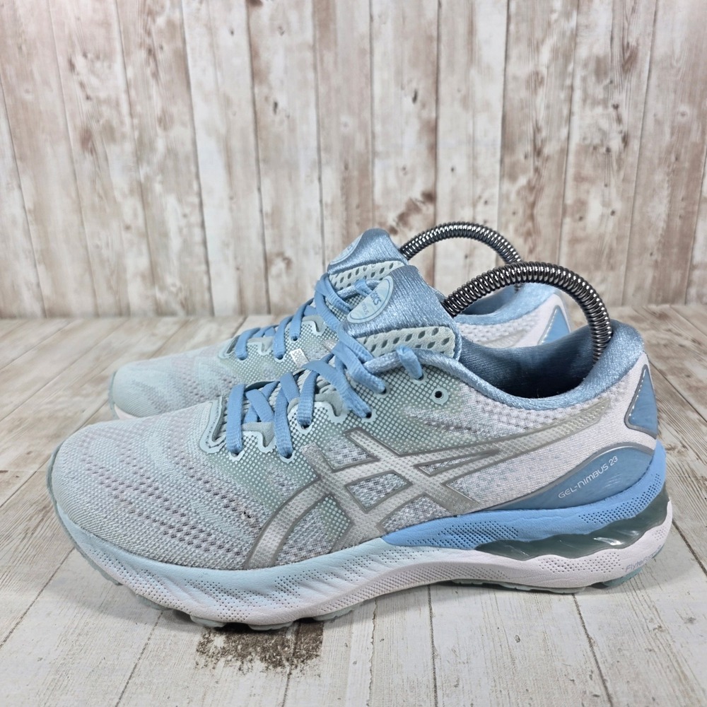 Asics Gel-Nimbus 23 Womens Running Shoes Light Blue Silver 1012B215 Size 8.5 - Picture 4 of 8